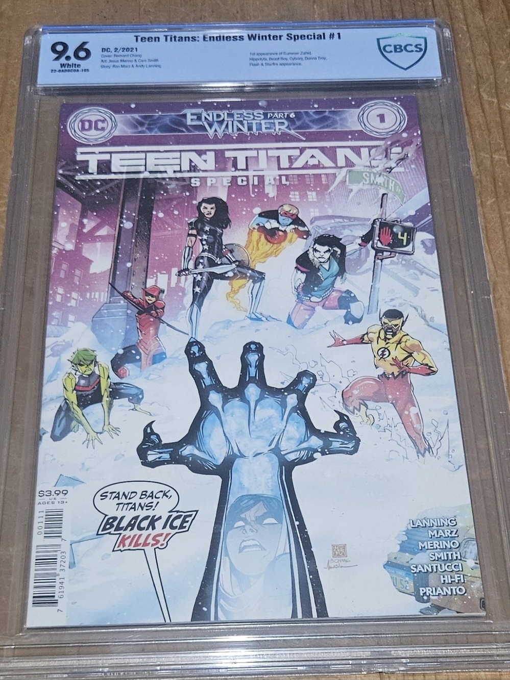 Teen Titans: Endless Winter Special #1 (2021) DC CGC 9.6 White 1st Black Ice